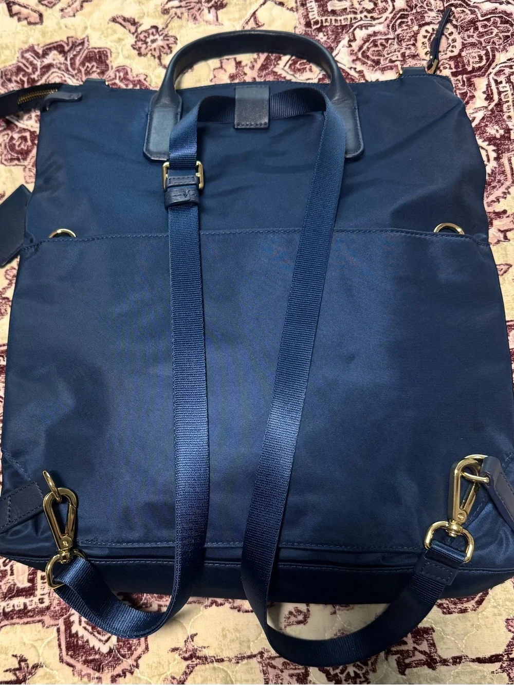 TUMI Navy Voyageur Jackie Convertible Backpack/Crossbody